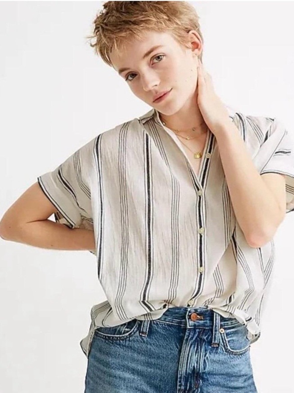 MADEWELL Central Shirt Parkman Stripes XXS